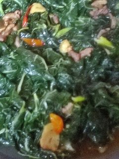 Foto resep Daun Pepaya Usus Saus Tiram