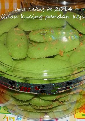 Foto resep Lidah Kucing Pandan; Aneka Topping