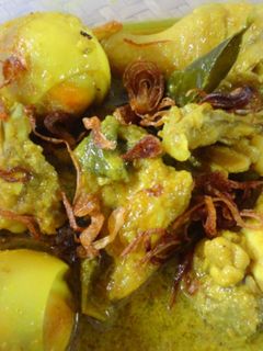 Foto resep Ayam dan Telur Masak Bumbu Kuning