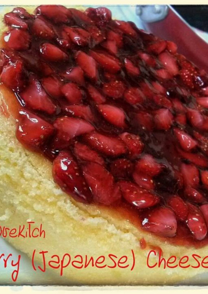 Foto resep Strawberry (Japanese) Cheese Cake