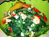 Tumis Daun Pucuk Labu Siam Udang 