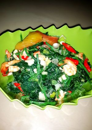 Foto resep Tumis Daun Pucuk Labu Siam Udang 