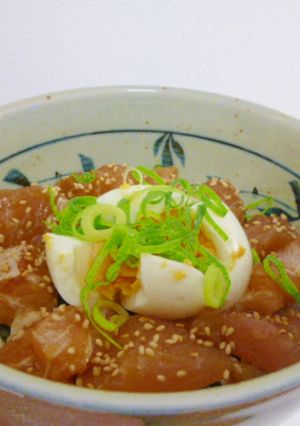 Foto resep Ikan Tuna Toping Telur (Maguro Tamago Don)