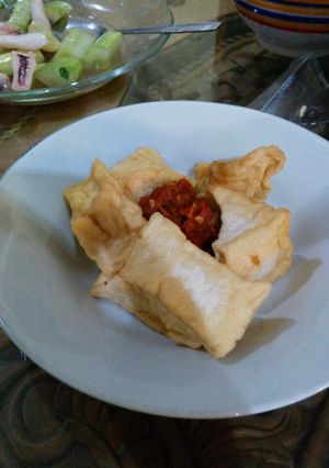 Foto resep tahu goreng dengan sambal