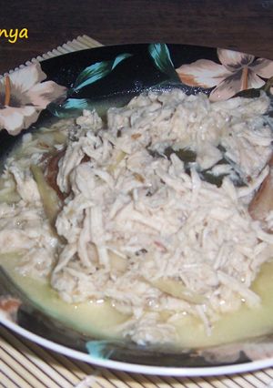 Foto resep Ayam suwir bumbu putih