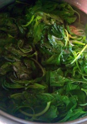 Foto resep sayur bening bayam