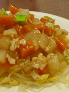 Foto resep Toge toping Ayam warna warni 