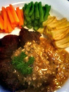 Foto resep Tenderloin steak with mushroom sauce