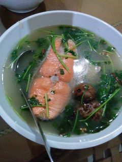 Foto resep sup ikan salmon-gurame