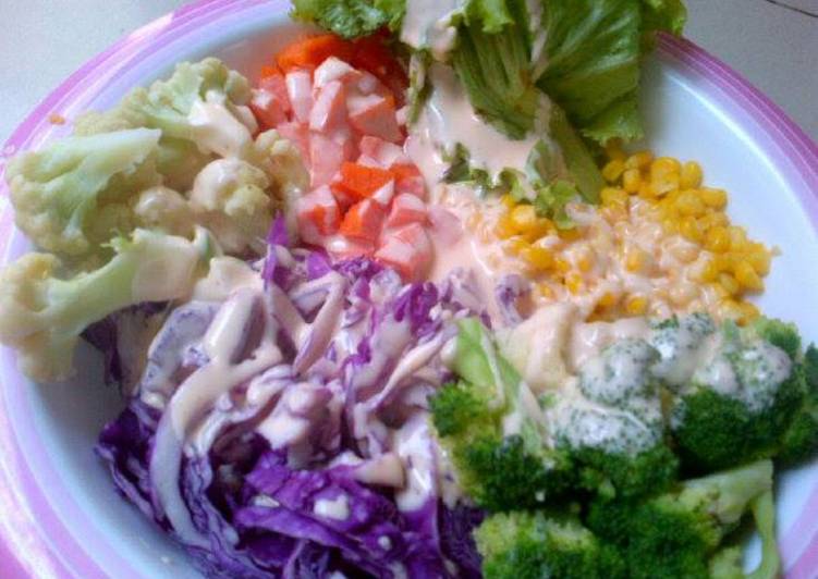 Bumbu Salad sehat warna warni | Cara Bikin Salad sehat warna warni Yang Lezat