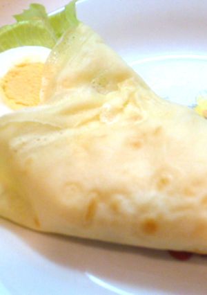 Foto resep Crepe Tuna Mayo toping Telur untuk Sarapan Pagi