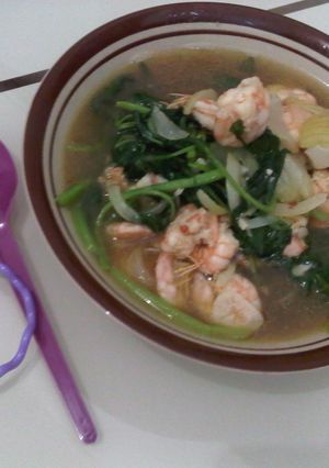 Foto resep Tumis Bayam Cah Udang