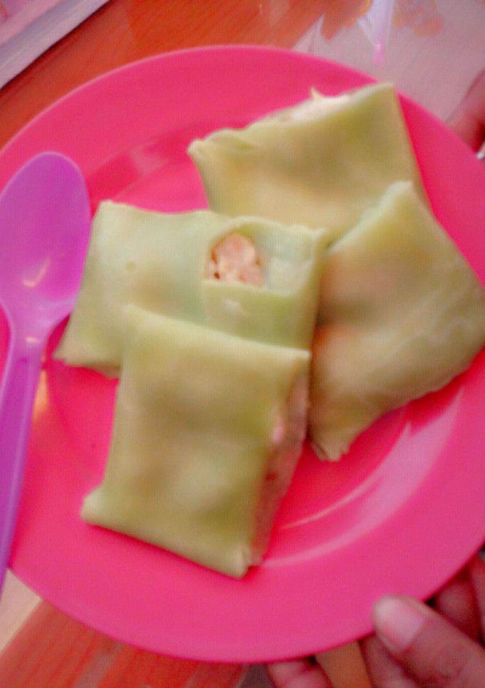 Foto resep Si Hijau Isi Durian (Pancake Durian) 