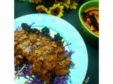 Sate Jamur Tiram Saus Kacang