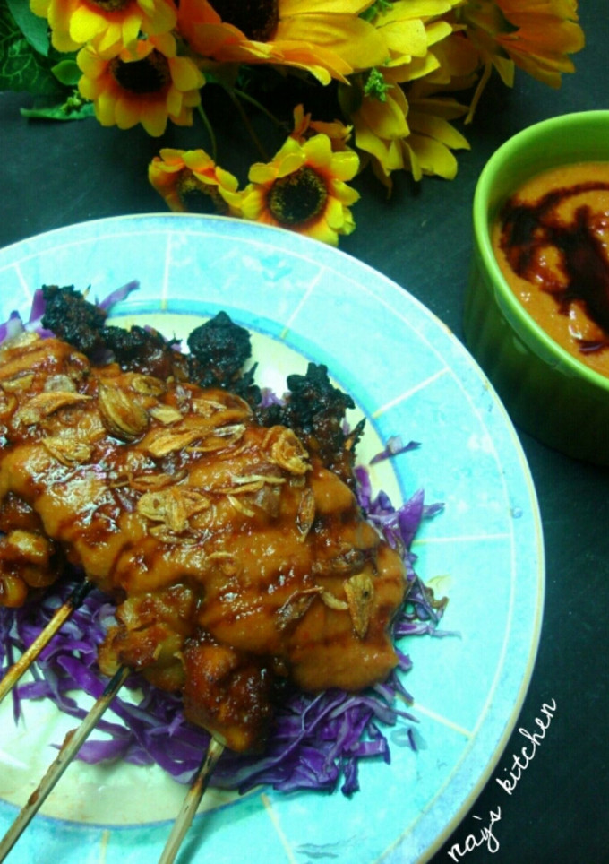Foto resep Sate Jamur Tiram Saus Kacang