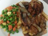 grilled teriyaki chicken with bbq sauce