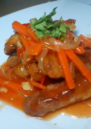 Foto resep gurame tepung asam manis