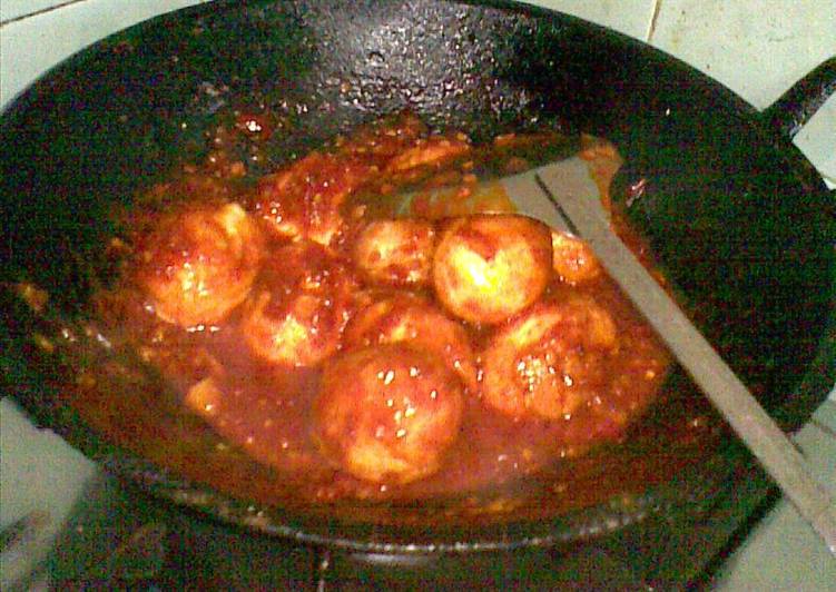 Telur Goreng Balado ala Indofood hot spicy