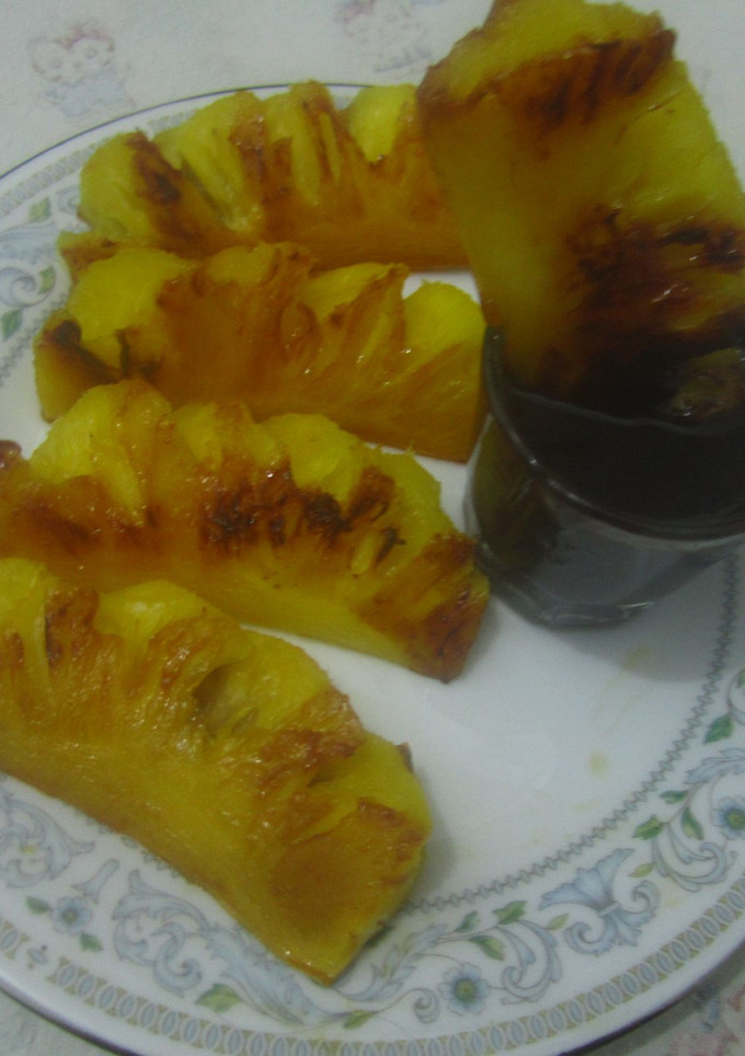 Foto resep Nanas Panggang celup Cokelat