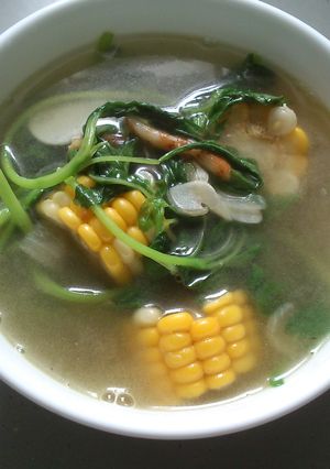 Foto resep sayur kunci bayam (bening)
