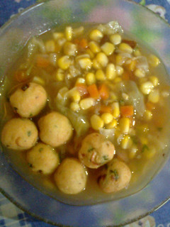 Foto resep Sup Jagung Bola-Bola Tahu