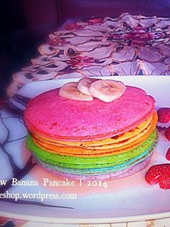 Foto resep Rainbow Banana Pancake (Pancake Pisang)