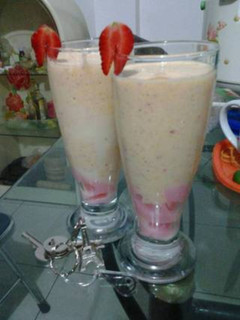 Foto resep Smoothies Strawberry Oatmeal
