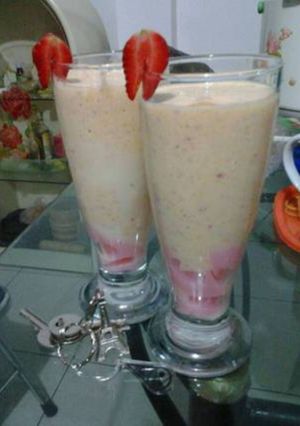 Foto resep Smoothies Strawberry Oatmeal