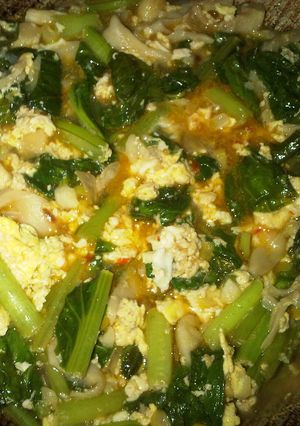 Foto resep Sawi Jamur Telur