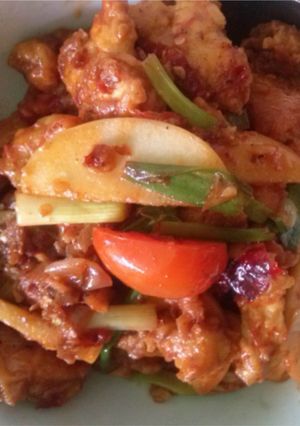 Foto resep ayam apel asem manis