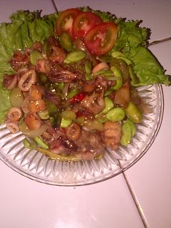 Foto resep Cumi asin Oseng Cah Pete Saus tiram