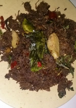 Foto resep abon kambing daun jeruk