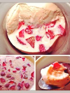 Foto resep homemade strawberry ice cream