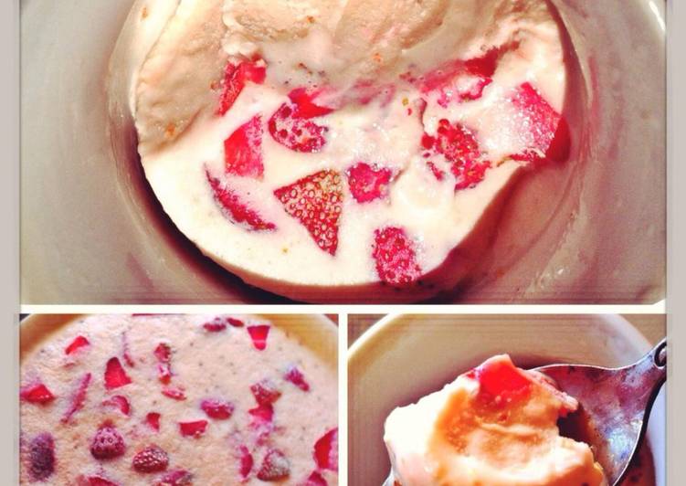 Resep homemade strawberry ice cream, Bikin Ngiler