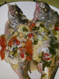 Foto resep steam ikan ekor kuning