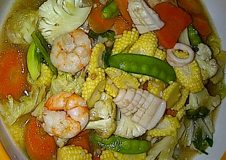 Resep CapCay  Seafood Udang  dan  Cumi  oleh Miraty Cookpad