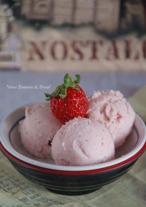 Foto resep Es Krim Stroberi