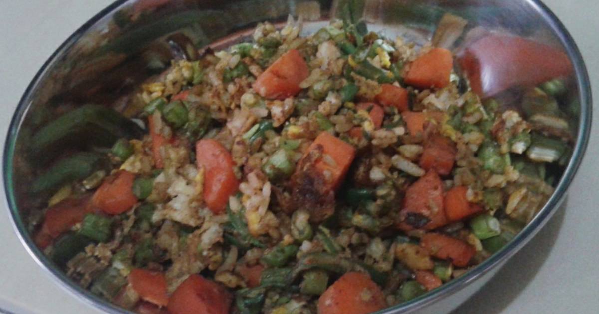 Resep Nasi goreng dominasi sayur (nasgor diet rendah lemak ...