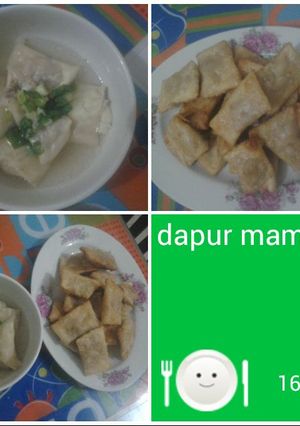 Foto resep Sup Pangsit dan Pangsit Goreng