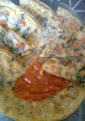 Foto resep Omelet pelangi
