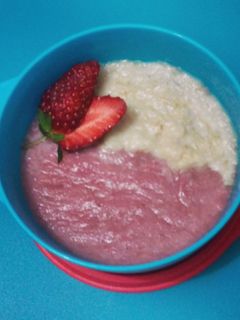 Foto resep Oatmeal Durian Stroberi