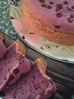 Foto resep BOLU UBI UNGU DGN COKELAT CHIPS (Purple sweet potato and chocolate chips cake) 