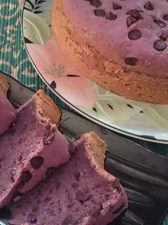 Foto resep BOLU UBI UNGU DGN COKELAT CHIPS (Purple sweet potato and chocolate chips cake)