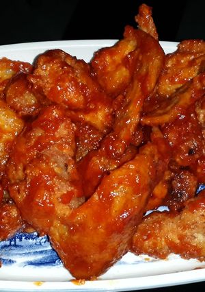 Foto resep Sayap ayam goreng crispy dengan saus manis pedas, a la Korea