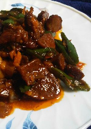 Foto resep tumis lidah sapi cabe hijau
