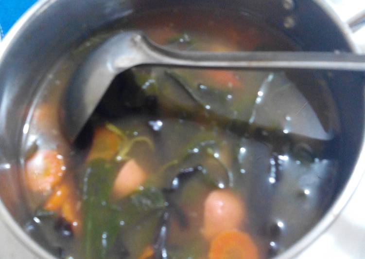 Cara Gampang Menyiapkan Sup daun ginseng apa adanya yang Bisa Manjain Lidah