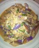 tumis terong ungu udang sabu /rebon