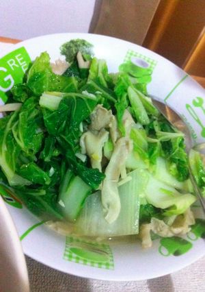 Foto resep Tumis Sawi Jamur Tiram