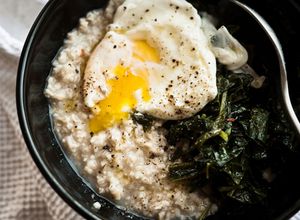 Foto resep Bubur Bayam Oatmeal (aka. Savory Oatmeal)