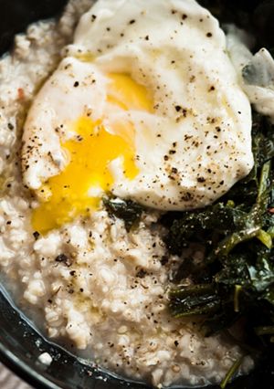 Foto resep Bubur Bayam Oatmeal (aka. Savory Oatmeal)